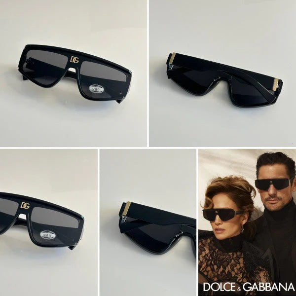 Fiber Black Square Sunglasses for Men