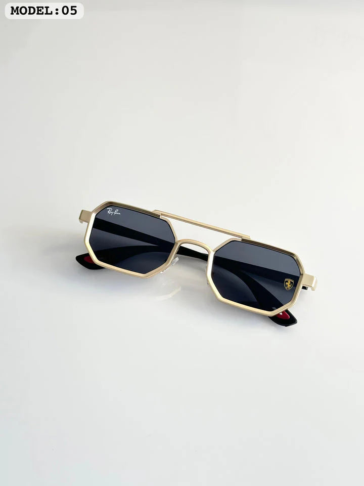 Gold Black UV Protection Sunglasses