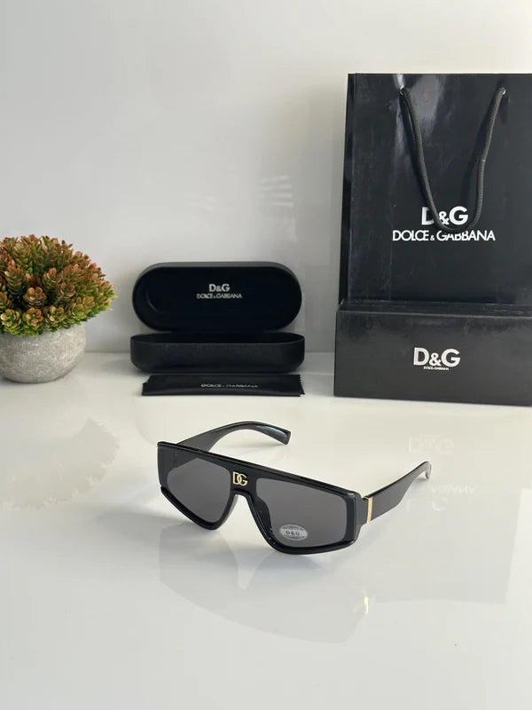 Fiber Black Square Sunglasses for Men