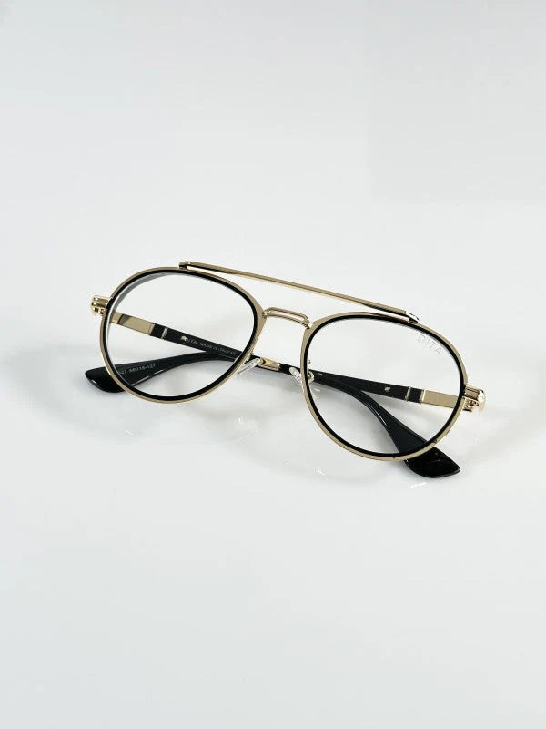 Classic Mercury Gold Clear Sunglasses