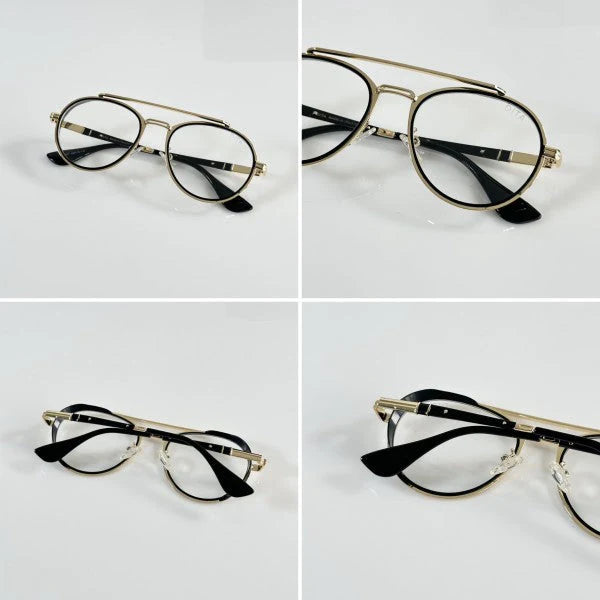 Classic Mercury Gold Clear Sunglasses