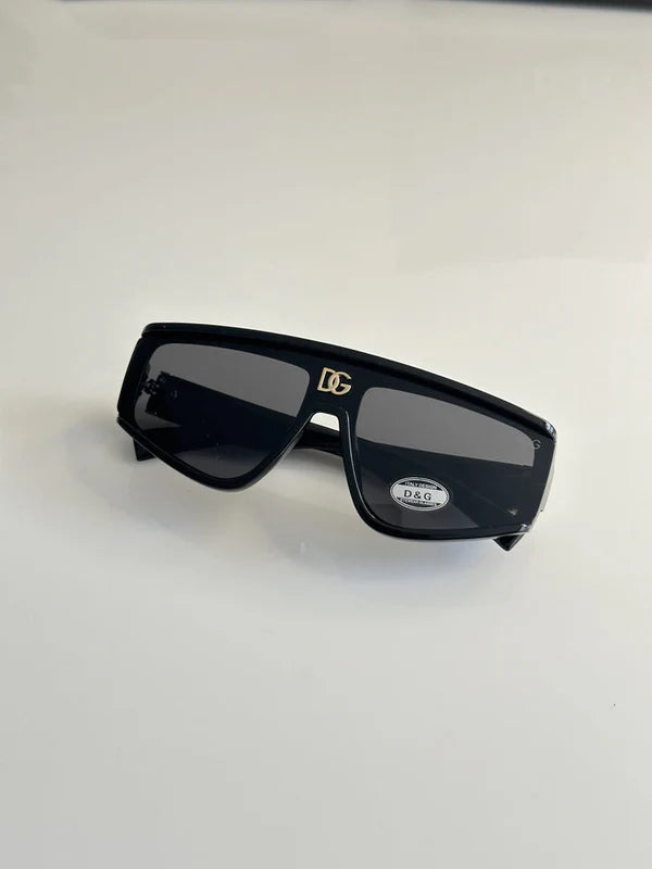 Fiber Black Square Sunglasses for Men