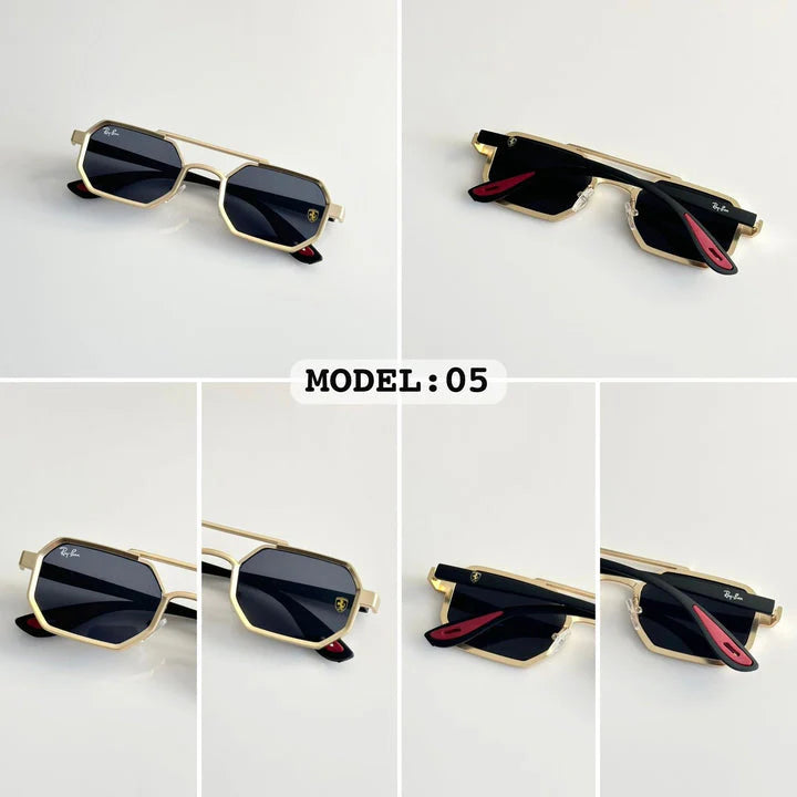 Gold Black UV Protection Sunglasses