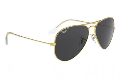 Aviator Classic Gold Black UV-400 Sunglasses