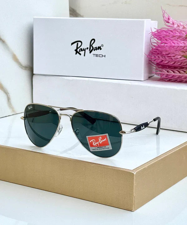 SILVER BLACK UV-400 SUNGLASSES