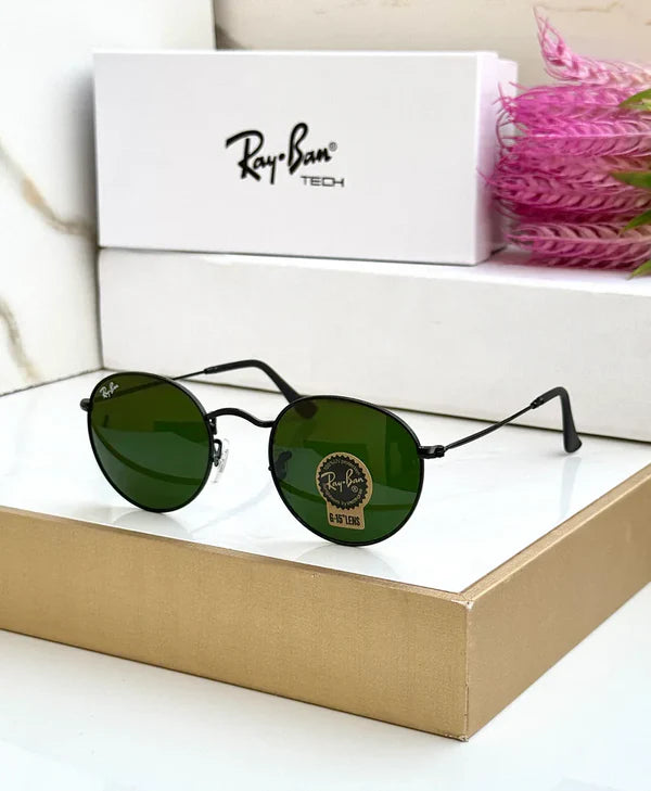 BLACK GREEN UV-400 SUNGLASSES
