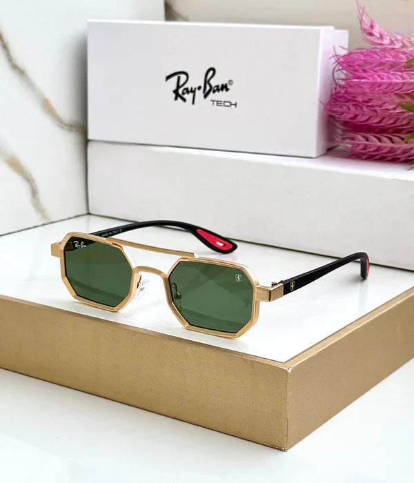 METAL GOLD GREEN MEN SUNGLASSES