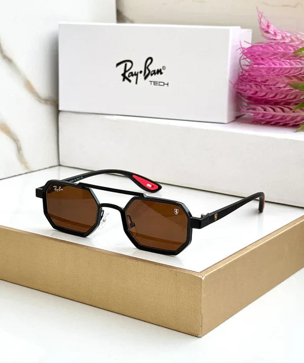 METAL BLACK BROWN MEN SUNGLASSES