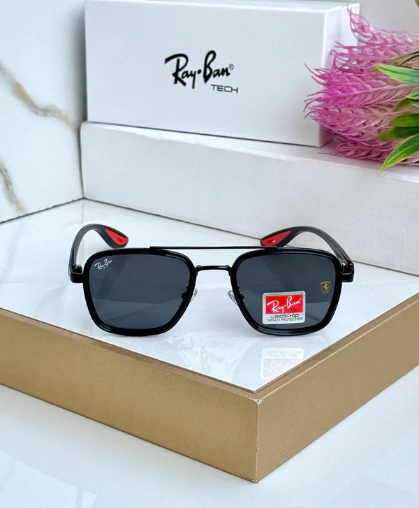 METAL FULL BLACK UV SUNGLASSES