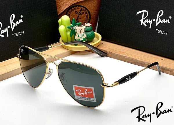 GOLD BLACK UV-400 SUNGLASSES