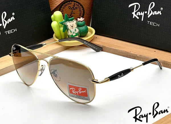 GOLD BROWN DC UV-400 SUNGLASSES