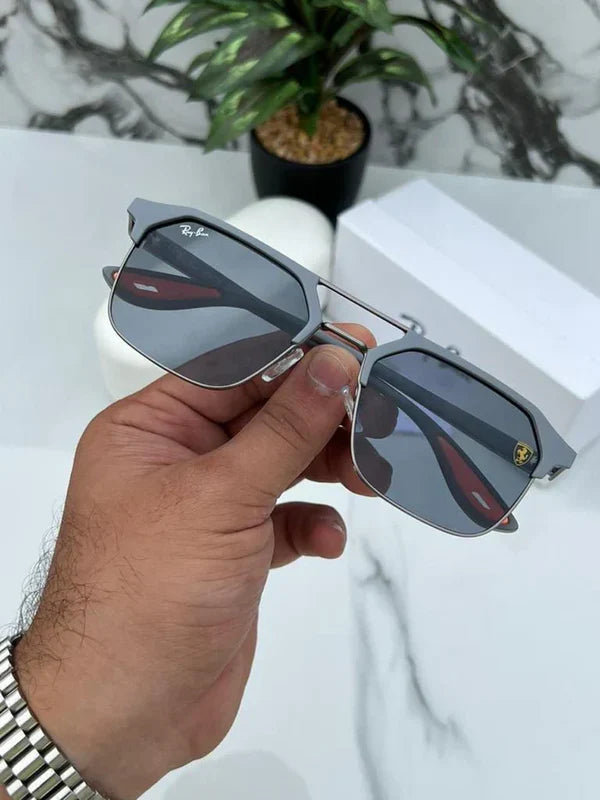 METAL GREY BLACK SUNGLASSES