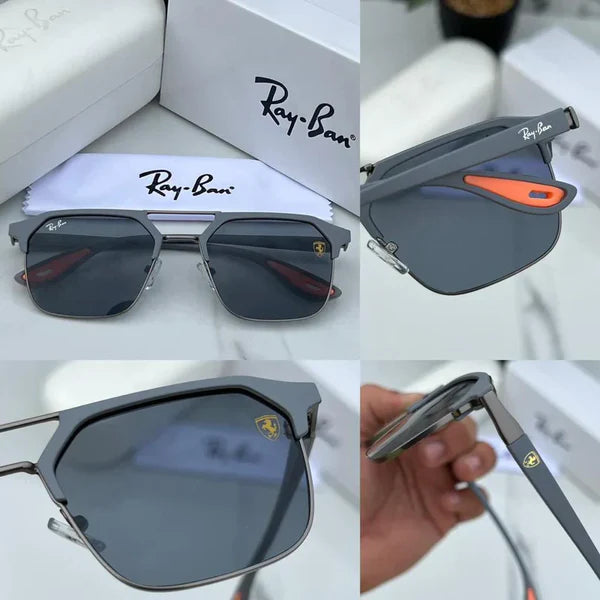 METAL GREY BLACK SUNGLASSES