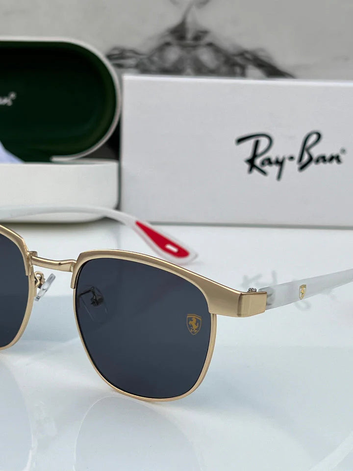 Gold White UV Protection Sunglasses