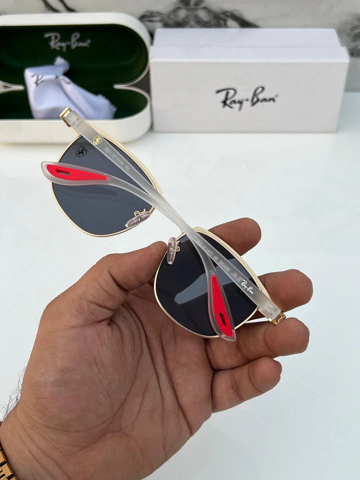 Gold White UV Protection Sunglasses