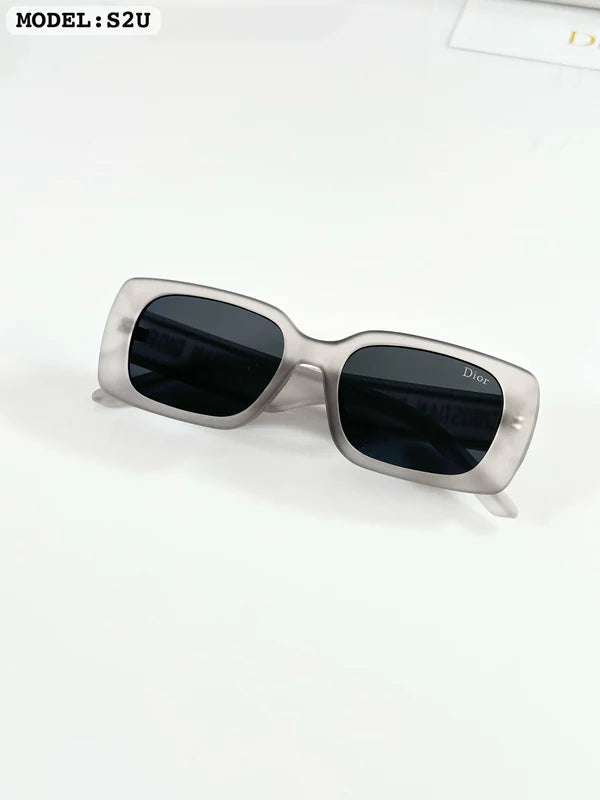 Grey Black Fiber Men Sunglasses