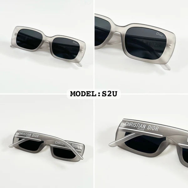 Grey Black Fiber Men Sunglasses
