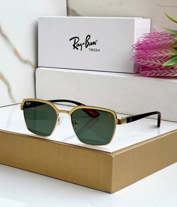 METAL GOLD GREEN MEN SUNGLASSES