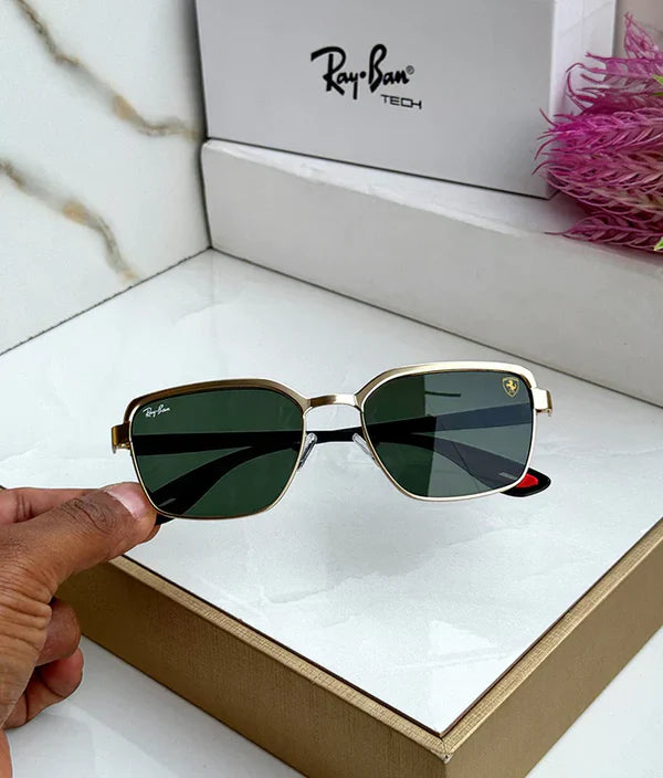METAL GOLD GREEN MEN SUNGLASSES
