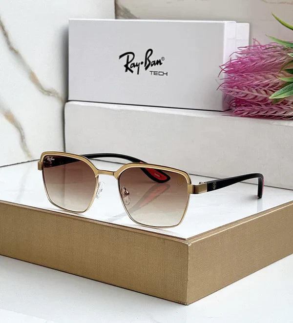 METAL GOLD BROWN DC UV-400 SUNGLASSES