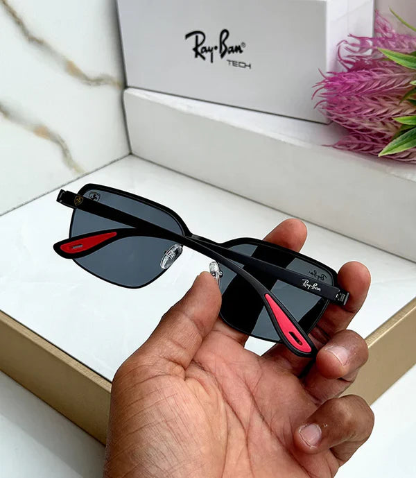 METAL BLACK BLACK UV SUNGLASSES