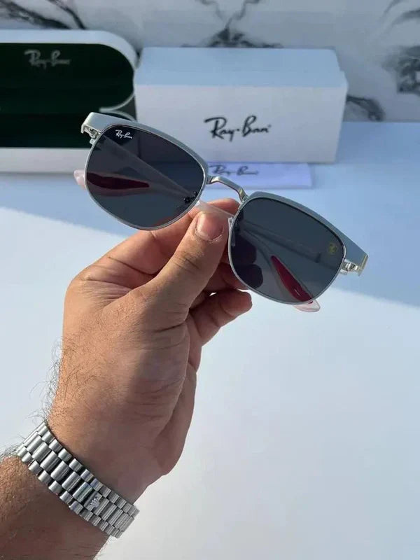 METAL GREY BLACK UV SUNGLASSES