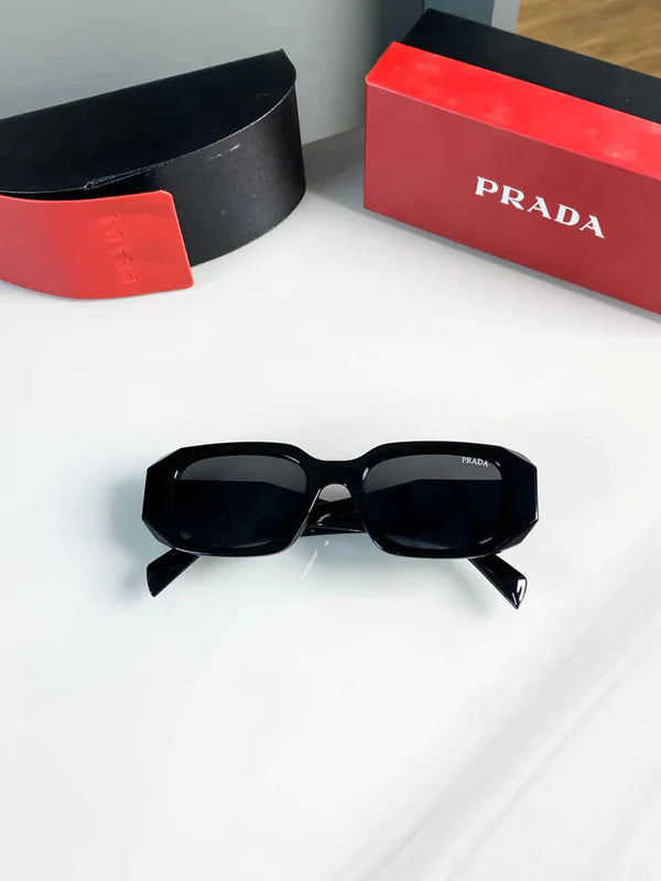 Square Black Fiber Men Sunglasses