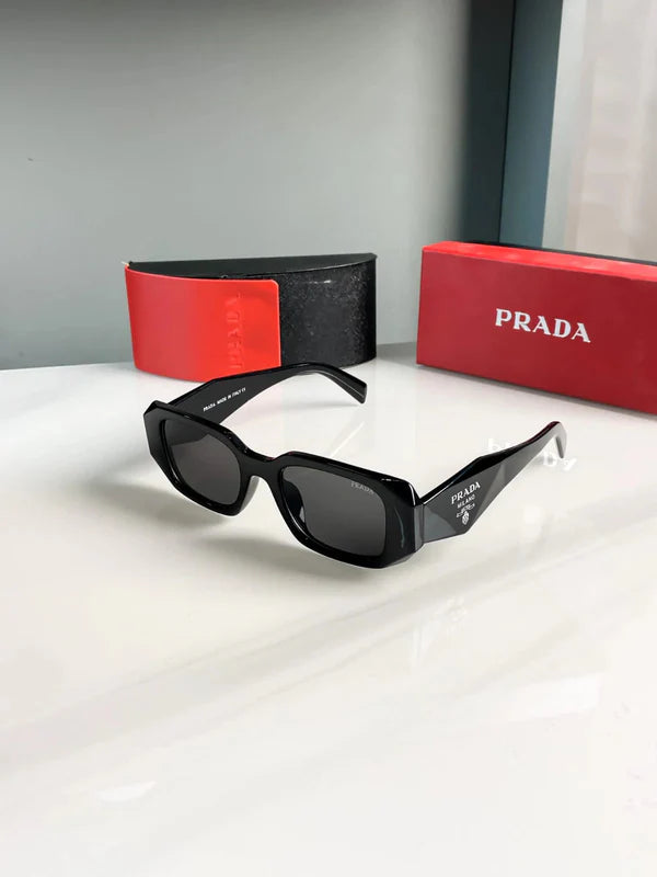 Square Black Fiber Men Sunglasses
