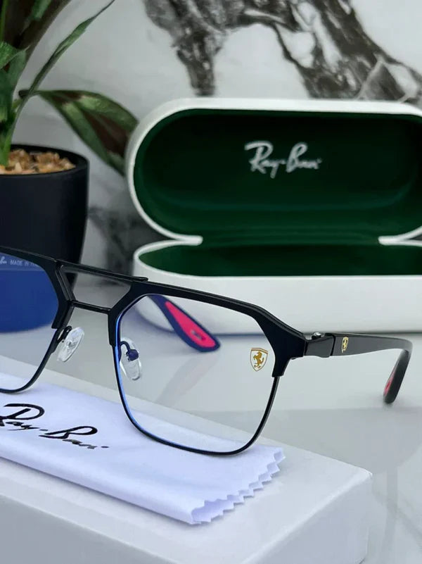 METAL BLACK BLUE CUT UV SUNGLASSES