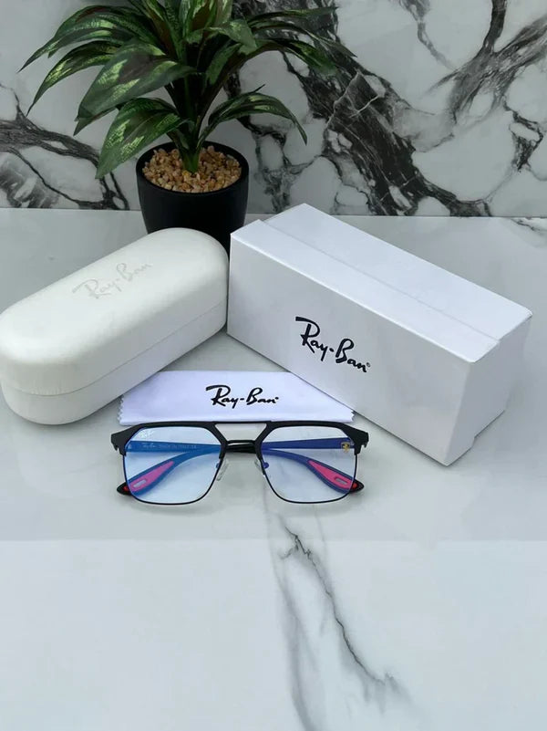 METAL BLACK BLUE CUT UV SUNGLASSES