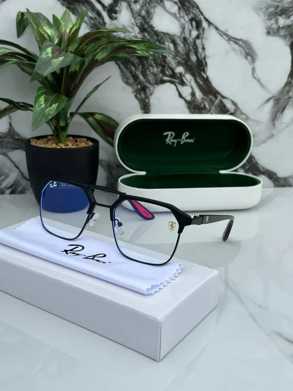 METAL BLACK BLUE CUT UV SUNGLASSES