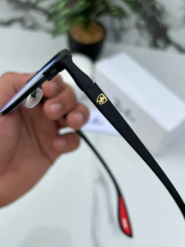 METAL BLACK BLUE CUT UV SUNGLASSES