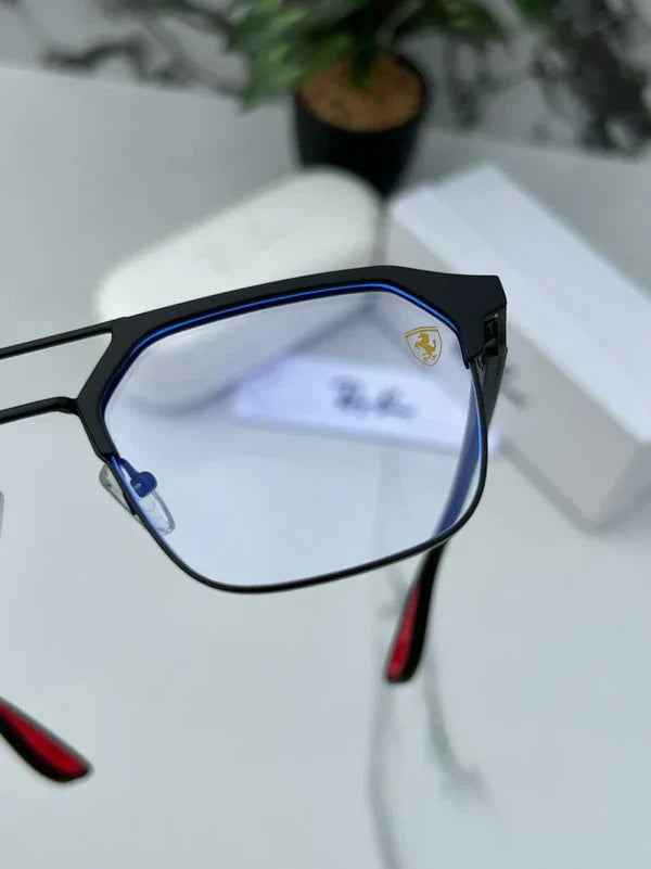 METAL BLACK BLUE CUT UV SUNGLASSES