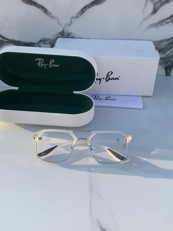 METAL WHITE BLUE CUT SUNGLASSES