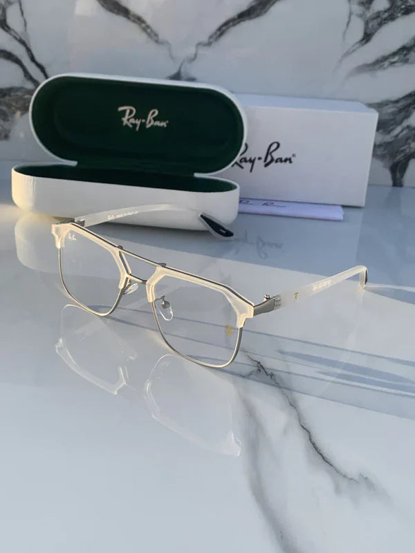 METAL WHITE BLUE CUT SUNGLASSES