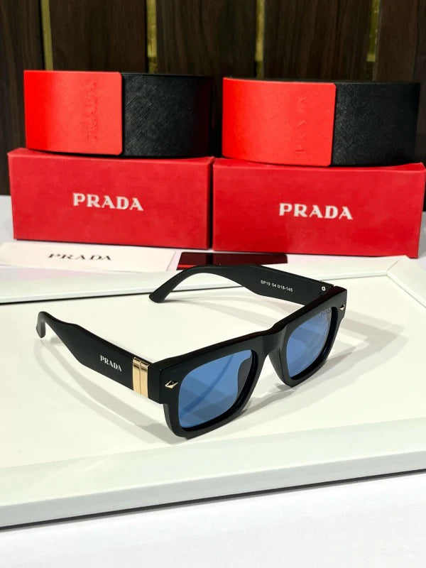 Blue Shade Men Black Sunglasses