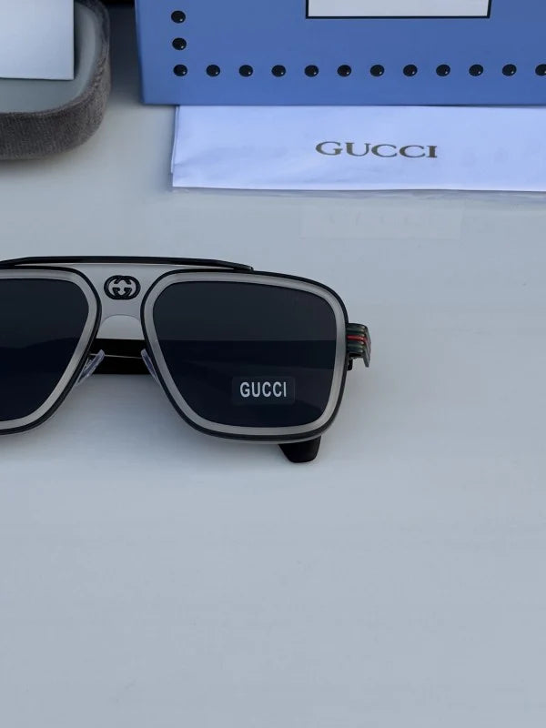 Transparent Black Square Sunglasses