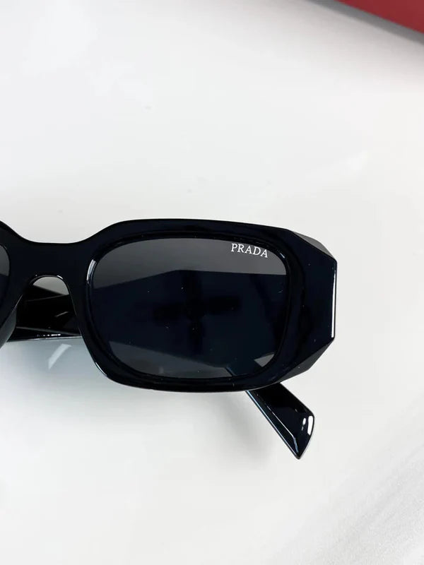 Square Black Fiber Men Sunglasses