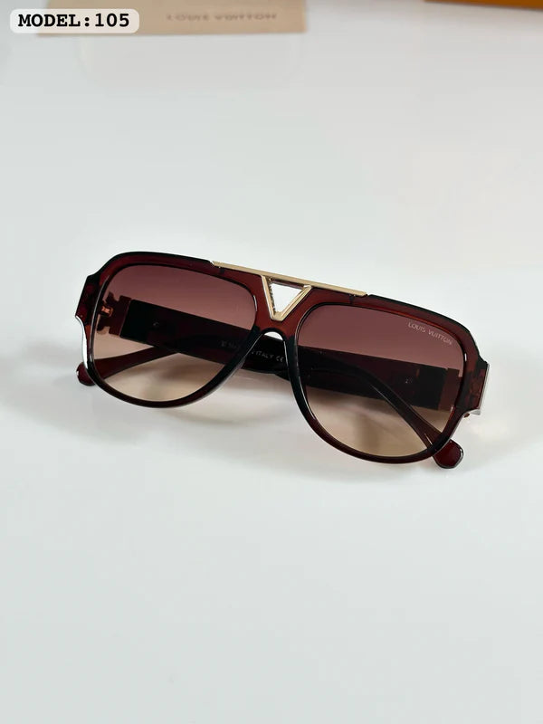 Brown Fiber Square Sunglasses
