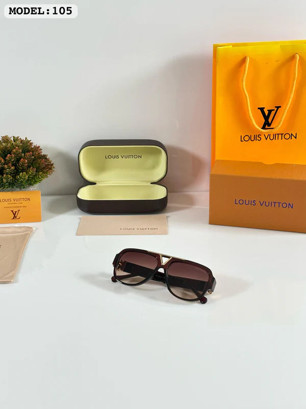 Brown Fiber Square Sunglasses