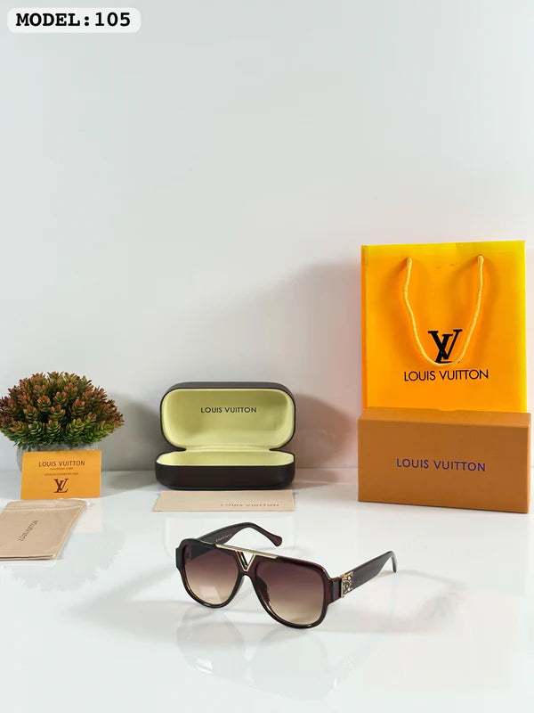 Brown Fiber Square Sunglasses