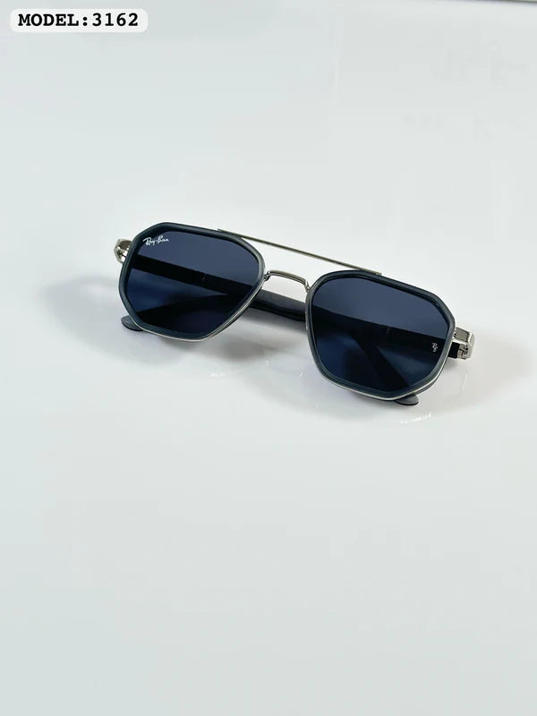 Grey Square UV Protected Men Sunglasses