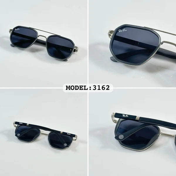Grey Square UV Protected Men Sunglasses