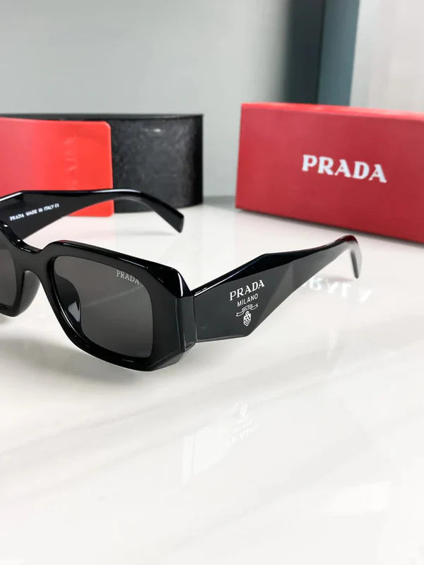 Square Black Fiber Men Sunglasses