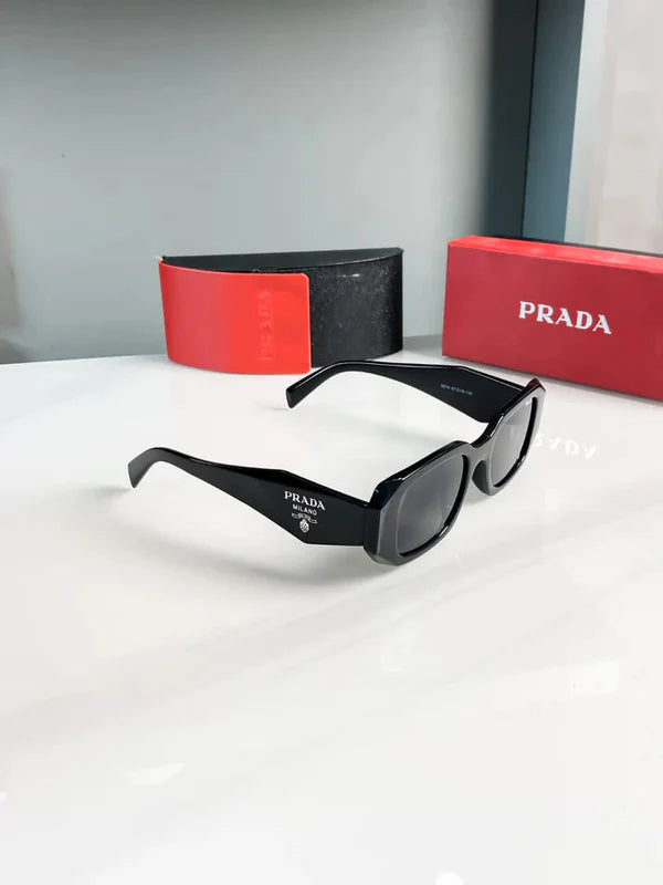 Square Black Fiber Men Sunglasses